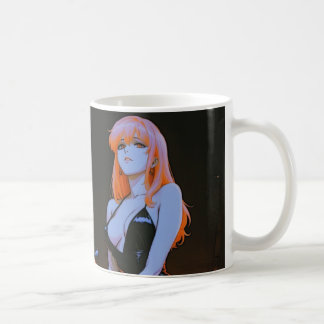 Neon Night Diva — Anime Girl & Street Car Mug Koffiemok