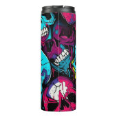 Neon Night Skulls Thermosbeker (Achterkant)