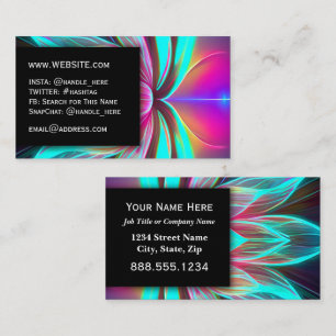 Neon Nightclub Electric Professional Executive Visitekaartje