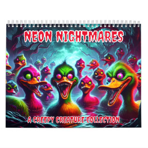 Neon Nightmares: Een griezelig Collectie Kalender