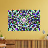 Neon Nights 2 Uitgerekte Canvas Print (Insitu (Woonkamer))