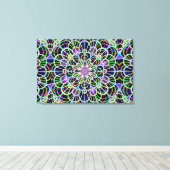 Neon Nights 2 Uitgerekte Canvas Print (Insitu (Houten vloer))