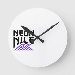 NEON NILE Wave Logo Wandklok Ronde Klok