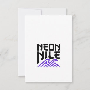 NEON NILE Wave Logo Wenskaart RSVP Kaartje