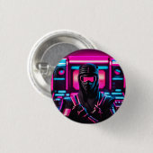 neon ninja ronde button 3,2 cm (Voorkant /achterkant)