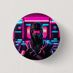 neon ninja ronde button 3,2 cm
