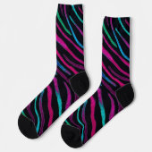 Neon Noir Zebra Pattern Sokken (Links)