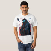 Neon Nomad – Cyber Desert Wanderer T-shirt (Voorkant volledig)