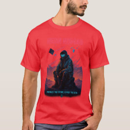 Neon Nomad – Cyber Desert Wanderer T-shirt