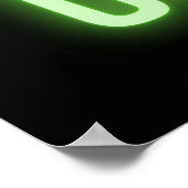 Neon Noodle Bowl Open Sign Poster (Coin)