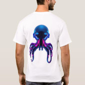 Neon OctoRobot Face T-shirt (Achterkant)
