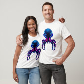 Neon OctoRobot Face T-shirt (Unisex)