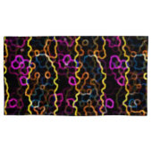 "Neon on Black" Kussensloop (Voorkant-Links)