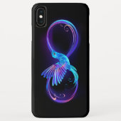 Neon Oneindigheidssymbool met Glowende Kolibrie Case-Mate iPhone Case (Achterkant)