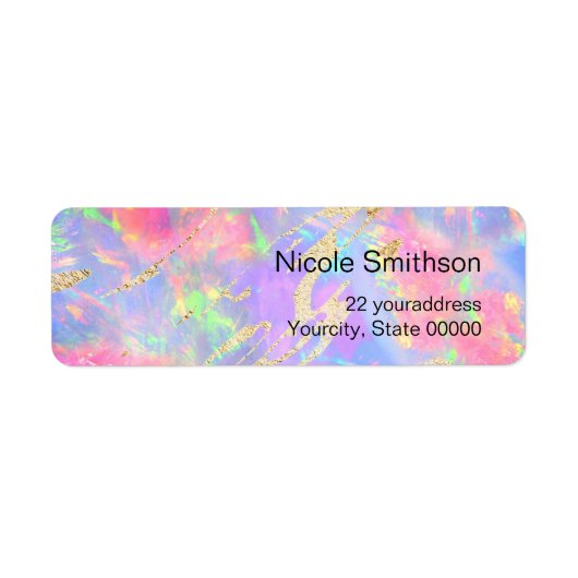 neon opal achtergrondlabels etiket (Voorkant)