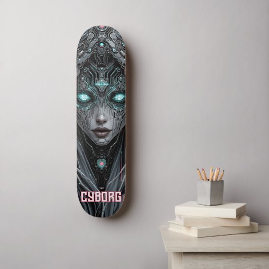 Neon Oracle Cyborg Skateboard (Muurkunst)