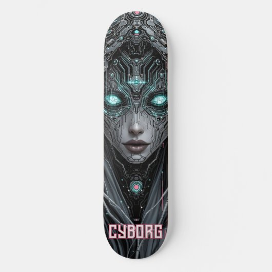 Neon Oracle Cyborg Skateboard (Voorkant)