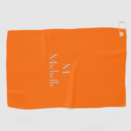 Neon orange - ajouter monogramme et nom serviette  (Horizontal)