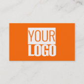 Neon orange - ajoutez votre logo carte de visite (Devant)