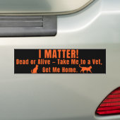 Neon Orange "I Matter" Bumper Sticker (En voiture)
