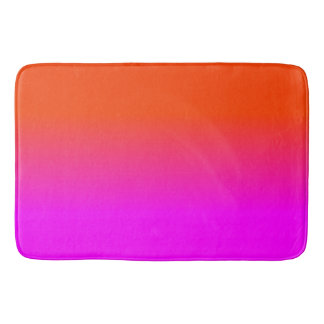 Neon Oranje en Hot Pink Ombre Shade Kleur Vervagen Badmat