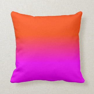Neon Oranje en Hot Pink Ombre Shade Kleur Vervagen Kussen