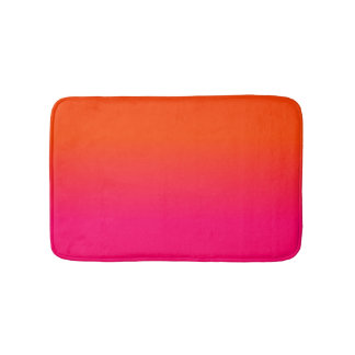 Neon Oranje en Neon Pink Ombre Shade Kleur Vervage Badmat