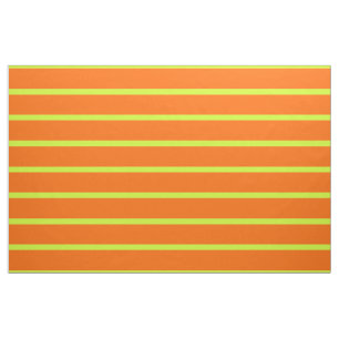 neon oranje gele strepen stof