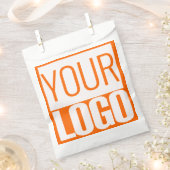 Neon oranje -krachtig logo bedankzakje (Geknipt)