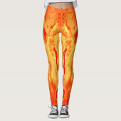 Neon Oranje Leggings in kleur (Voorkant)