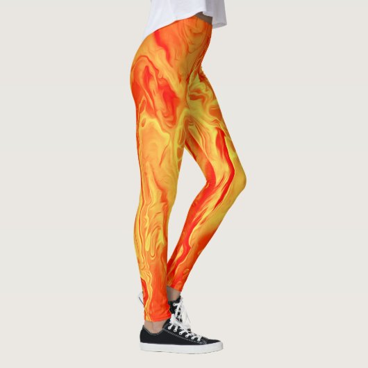 Neon Oranje Leggings in kleur (Rechts)