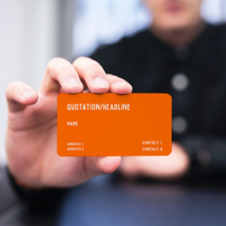 neon oranje - QR-code - Visitekaartje