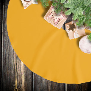 Neon Oranje Stevige Kleur Klassiek Kerstboom Rok