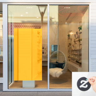 Neon Oranje Stevige Kleur   Klassiek Raamsticker