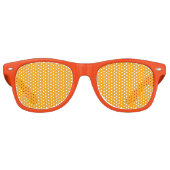 Neon Oranje Stevige Kleur | Klassiek Retro Zonnebril (Voorkant)