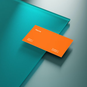 neon oranje vaste kleur visitekaartje