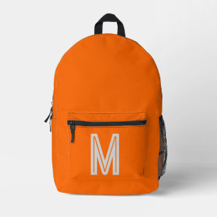 neon oranje - vetgedrukt monogram bedrukte rugzak