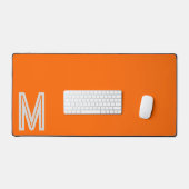 neon oranje - vetgedrukt monogram bureaumat (Keyboard & Muis)