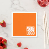 Neon oranje - voeg logo toe servet (Insitu)
