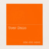 neon oranje - voeg QR-code toe Visitekaartjes (Buitenkant ongevouwen)