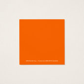 neon oranje - voeg uw gewaagde logo toe vierkante visitekaartjes (Achterkant)