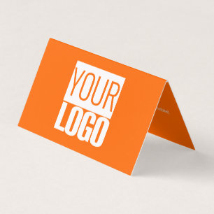Neon oranje - voeg uw logo toe Visitekaartjes