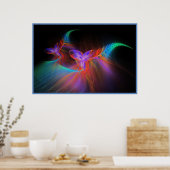 Neon Orchids Poster (Keuken)