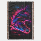 Neon Paard Deken (Voorkant Verticaal)