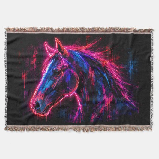 Neon Paard Deken (Voorkant)
