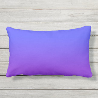 Neon Paars en Bright Neon Blue Ombré Shade Color Buitenkussen