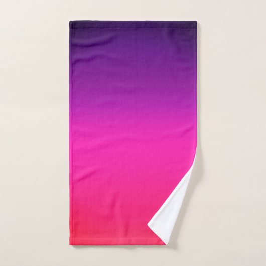 Neon Paars en roze ombre abstract design Bad Handdoek (Handdoek)