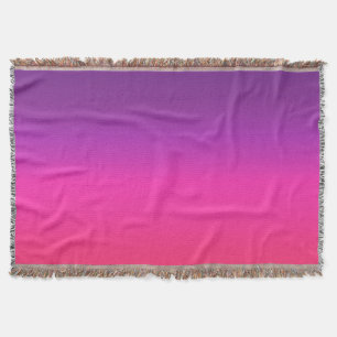 Neon Paars en roze ombre abstract design Deken