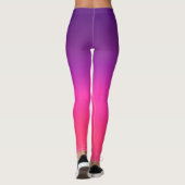 Neon Paars en roze ombre abstract design Leggings (Achterkant)