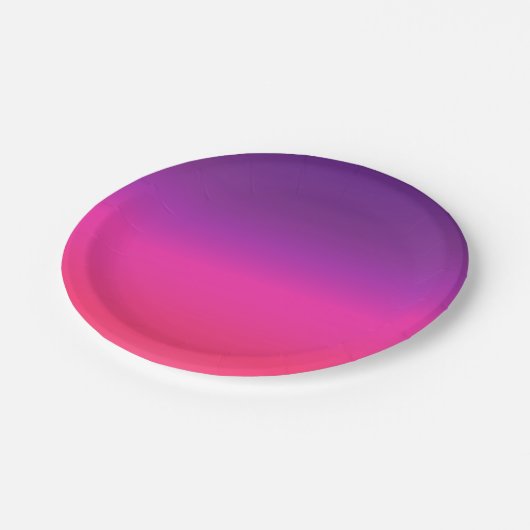Neon Paars en roze ombre abstract design Papieren Bordje (Gekanteld)